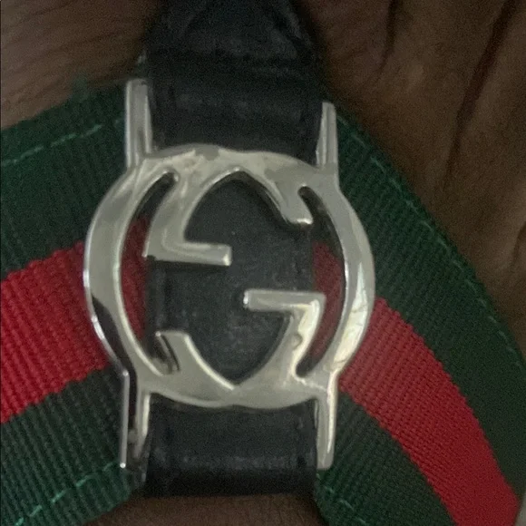 Gucci Women's Black and Red Sandals - Picture 4 of 5